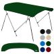 KNOX 2 Bow Bimini Tops for Boats, Boat Canopy Kit, 900D Canvas (Hunter Green)