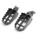 Suzuki Motocross MX Gray Foot Pegs - RM85 / RM85L / DR-Z125 / DR-Z125L (2003-2011)