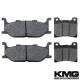 1993 Yamaha XJ 400 S Seca II Front + Rear Non-Metallic Organic NAO Brake Pads Set