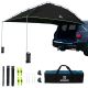 KNOX Camping Canopy Tent, Compatible with Truck Tailgate, SUV, RV, Van (Black)