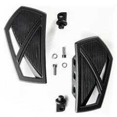 Mini Floorboards, for Harley Davidson Models, Black, 360 Degree Adjustable, Front Rider Rear Passenger Foot Peg