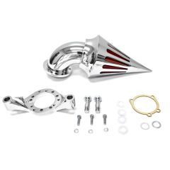 Chrome Spike Intake Air Cleaner Filter Kit for Harley Davidson CV Carburetor Delphi V-Twin (All Years)