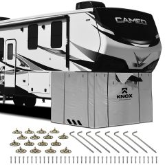 KNOX 5th Wheel Camper Skirting Cover, Innovative Twist Fasteners, 5.5x19.6-Ft